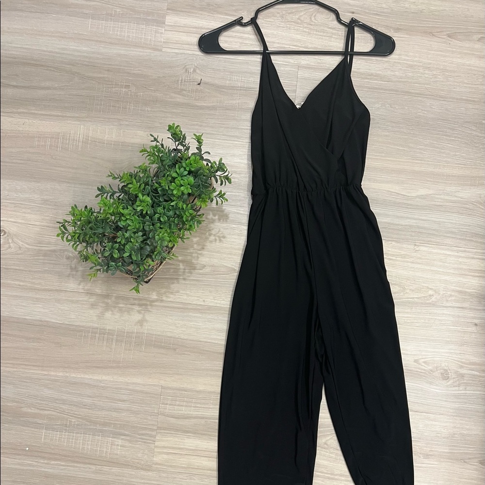 Black Full Body Suit with Leg Ties